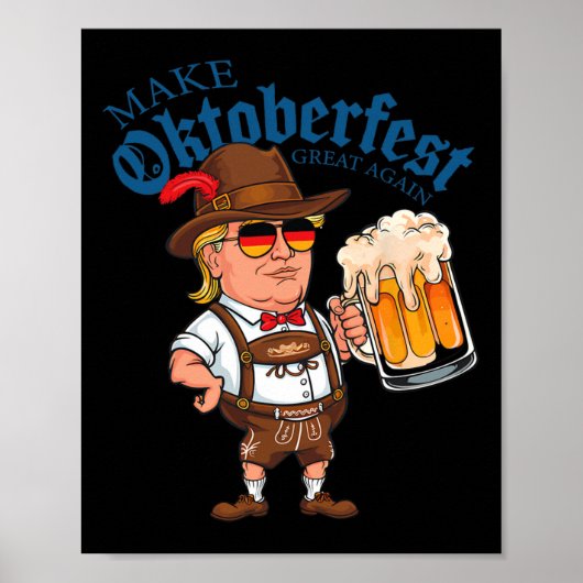 Make Great Again Grappige Trump Drink Bier Mok Cad Poster (Voorkant)