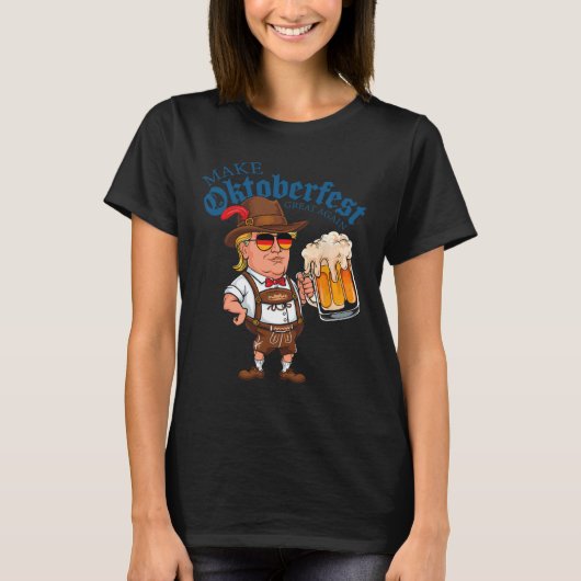 Make Great Again Grappige Trump Drink Bier Mok Cad T-shirt (Voorkant)