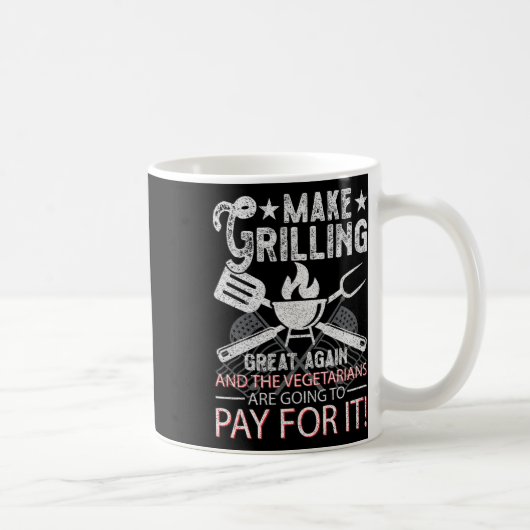 Make Grilling Great Again Trump Bbq Pit Master Gri Koffiemok (Rechts)