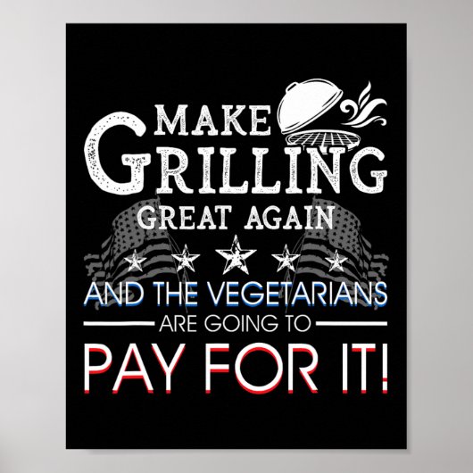 Make Grilling Great Again Trump Bbq Pit Master Gri Poster (Voorkant)