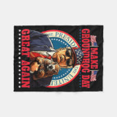 Make Groundhog Day Great Again Funny Trump Holding Fleece Deken (Voorkant (Horizontaal))
