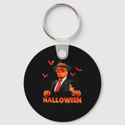 Make Halloween Great Again Funny Trump Soky Trick  Sleutelhanger (Voorkant)