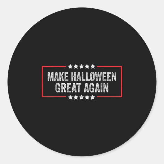 Make Halloween Great Again Ronde Sticker (Voorkant)