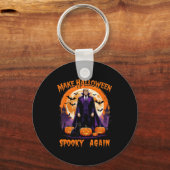 Make Halloween Spooky Again Funny Trump Halloween Sleutelhanger (Voorkant)