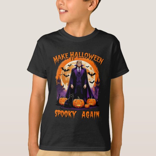 Make Halloween Spooky Again Funny Trump Halloween T-shirt (Voorkant)