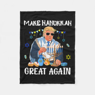 Make Hanukkah Great Again Trump Joods Lelijke Chan Fleece Deken