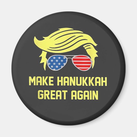 Make Hanukkah Great Again Trump Joods Magneet (Voorkant)