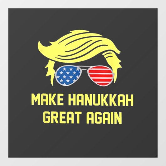 Make Hanukkah Great Again Trump Joods  Raamsticker (Vel)