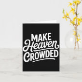 Make Heaven Crowded Christian Cross Evangelism  Kaart (Gele Bloem)