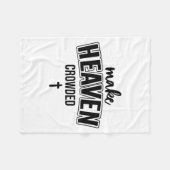 Make Heaven Crowded Christian Sign Jesus Cross God Fleece Deken (Voorkant (Horizontaal))