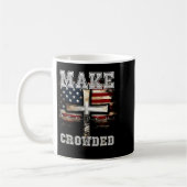 Make Heaven Crowded Cross _ American Flag Christia Koffiemok (Links)