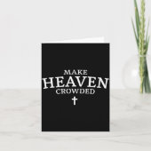 Make Heaven Crowded Cross - Minimalist Christian R Kaart (Voorkant)