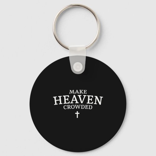 Make Heaven Crowded Cross - Minimalist Christian R Sleutelhanger (Voorkant)