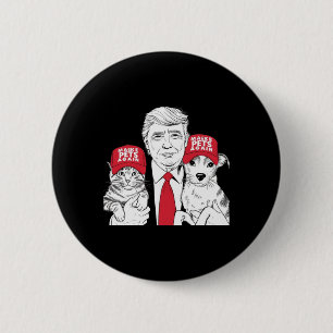 Make Huisdieren Veilig Again Verkiezing Mega Trump Ronde Button 5,7 Cm