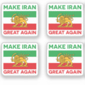Make Iran Great Again Persian II Sticker (Voorkant)