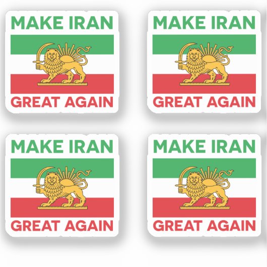 Make Iran Great Again Persian II Sticker (Voorkant)