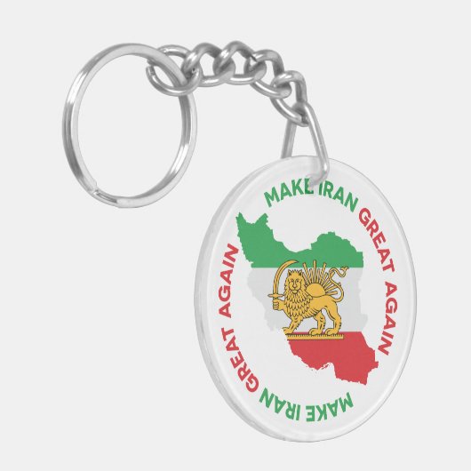 Make Iran Great Again Persian Sleutelhanger (Voorkant Links)
