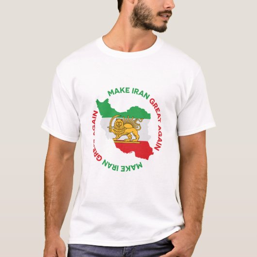 Make Iran Great Again Persian T-shirt (Voorkant)