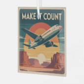Make It Count Glas Ornament (Voorkant links)