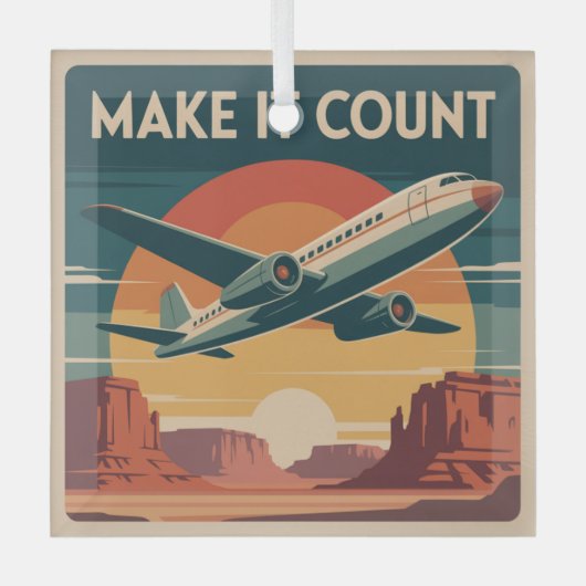 Make It Count Glas Ornament (Voorkant)
