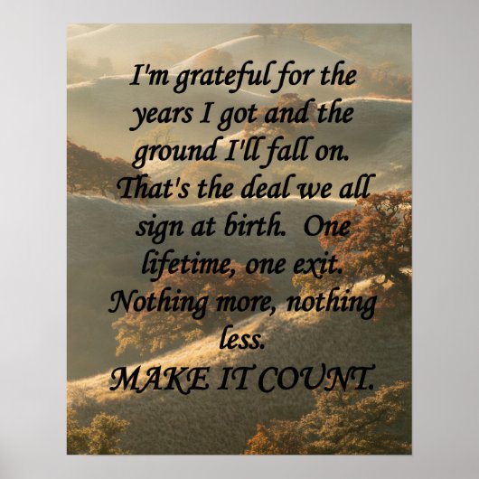 Make It Count Poster (Voorkant)