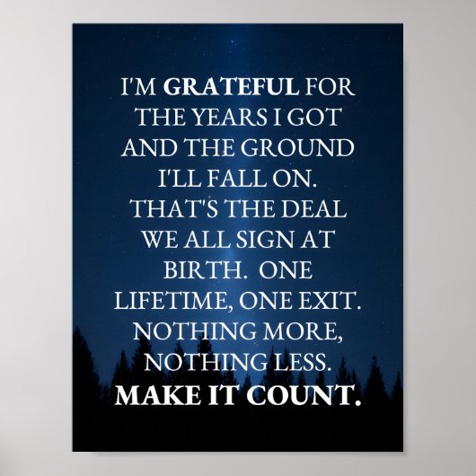 Make It Count! Poster (Voorkant)