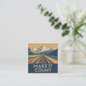 Make It Count Vierkante Visitekaartje (Staand voorkant)