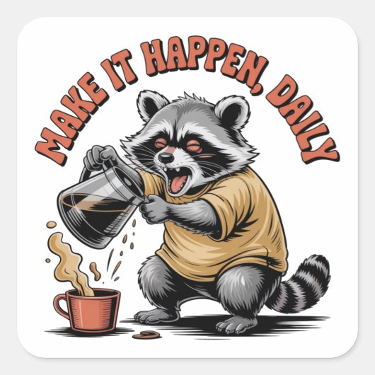 Make It Happen, Daily Vierkante Sticker (Voorkant)