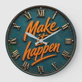 Make It Happen Motivational Grote Klok