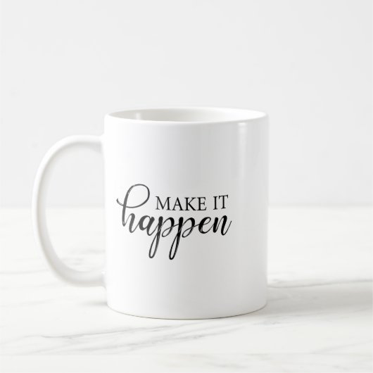 Make It Happen Motivational  Koffiemok (Links)