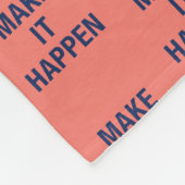 Make it happen motivational quote fleece deken (Hoek)