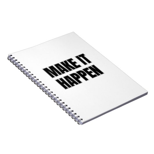 Make It Happen Spiral Photo Notebook Notitieboek (Rechterzijde)