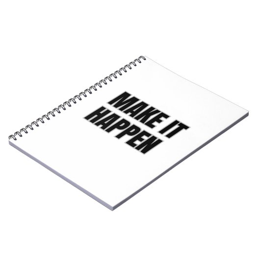 Make It Happen Spiral Photo Notebook Notitieboek (Linkerzijde)