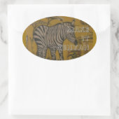 Make It Kenyan Wild Life African Safari Zebra Ovale Sticker (Tas)