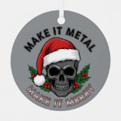 Make It Metal, Make It Merry – Punk Rock Christmas Metalen Ornament (Voorkant)