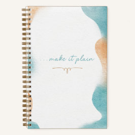 "Make it Plain" Blank Lined Journal with scripture Notitieboek