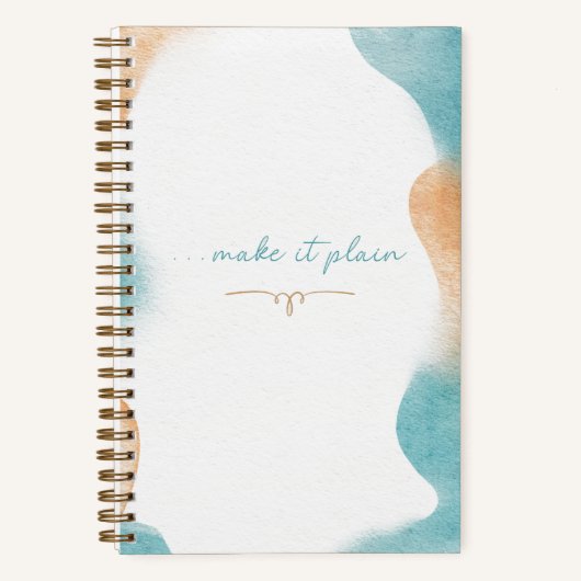 "Make it Plain" Blank Lined Journal with scripture Notitieboek (Voorkant)