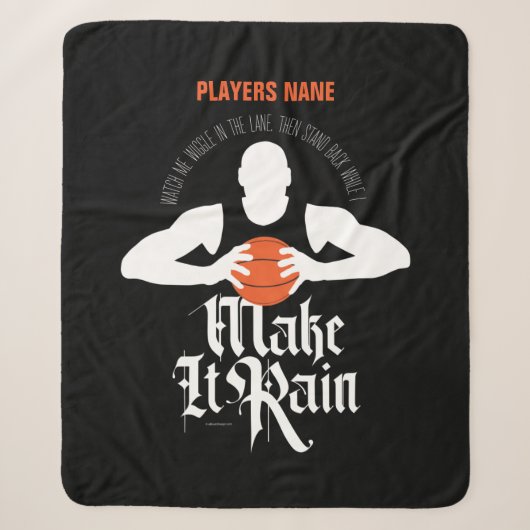 Make It Rain (Basketball) Sherpa Blanket Deken (Voorkant)