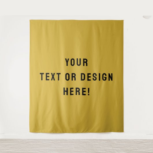 Make It Yours – Custom Metallic Gold Tapestry Wandkleed (Voorkant)
