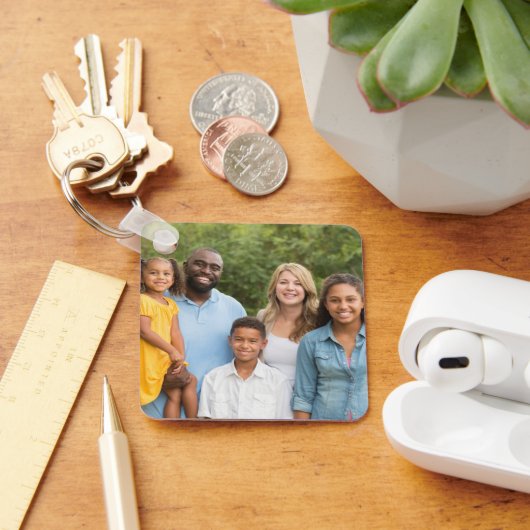 Make It Yourself - Custom Double Sided 2 Photo Sleutelhanger (Bureau)