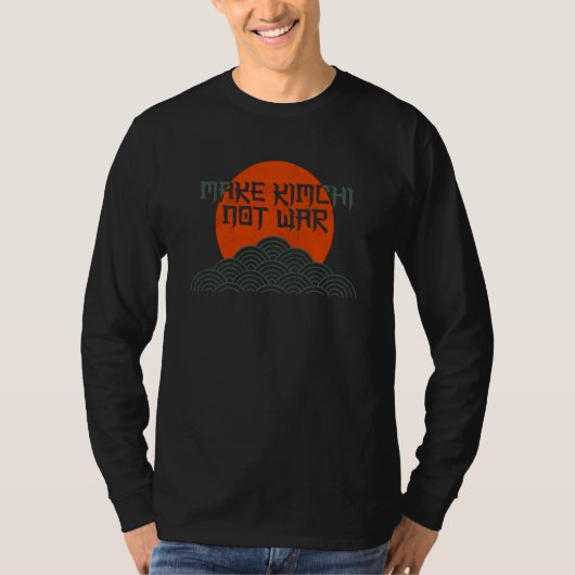 Make Kimchi Not War Korean Kimchi T-shirt (Voorkant)