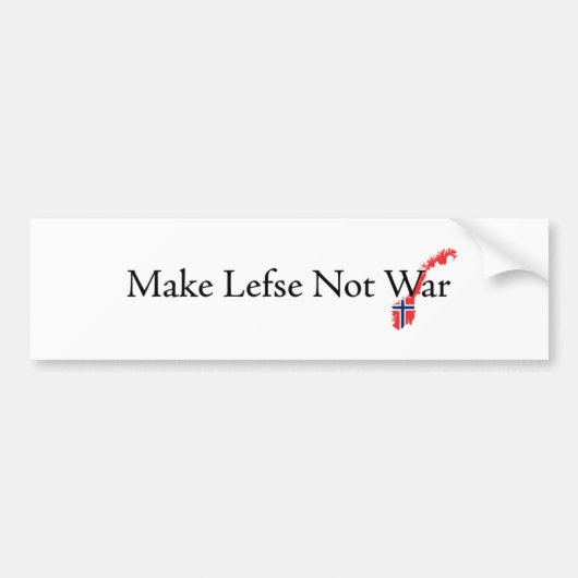 Make-Lefse-Non-War Bumpersticker (Voorkant)