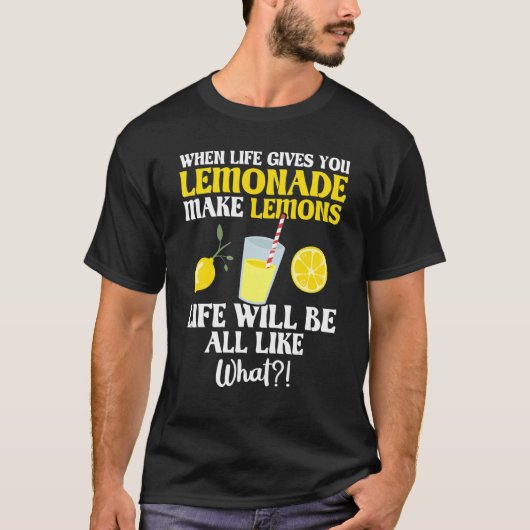 Make Lemon Lemonade Stand Boss Juice Ice Lemon Squ T-shirt (Voorkant)