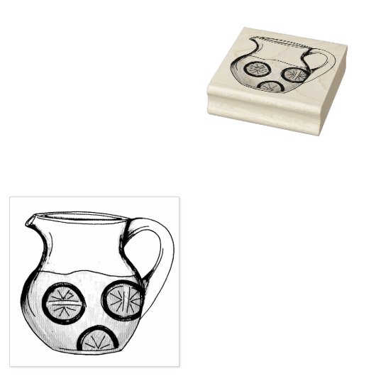 Make Lemonade Lemon Ade Lemons Pitcher Rubberstempel (Gestempeld)