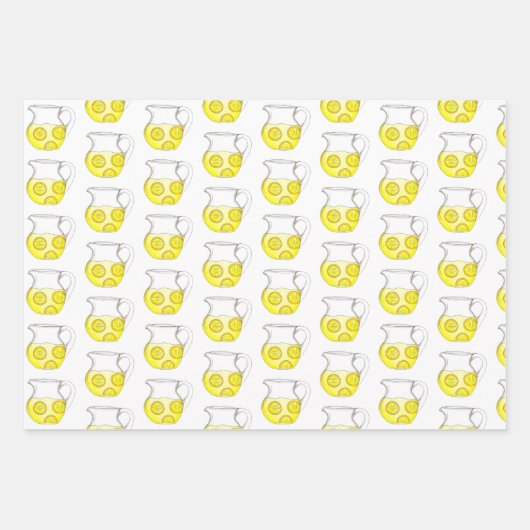 Make Lemonade Lemon Ade Pitcher Citrus Fruit Drink Inpakpapier Vel (Voorkant 3)