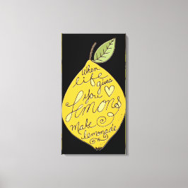 Make Lemonade Lemon Canvas Afdruk