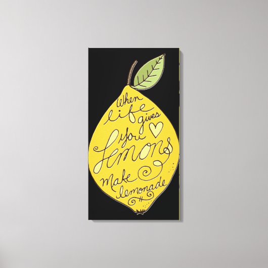 Make Lemonade Lemon Canvas Afdruk (Voorkant)