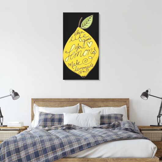Make Lemonade Lemon Canvas Afdruk (Insitu (Slaapkamer))