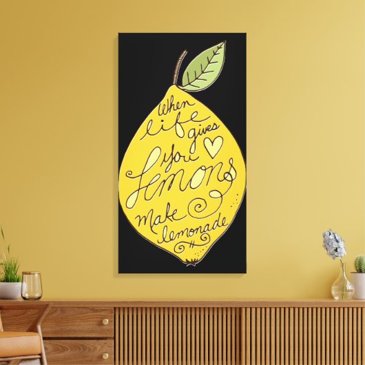 Make Lemonade Lemon Canvas Afdruk (Insitu (Woonkamer))