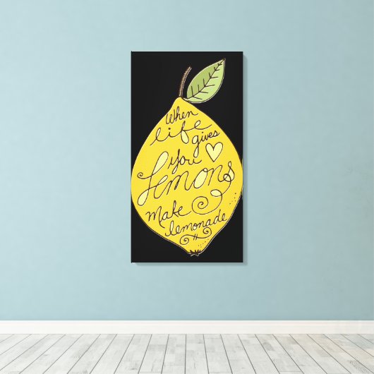 Make Lemonade Lemon Canvas Afdruk (Insitu (Houten vloer))